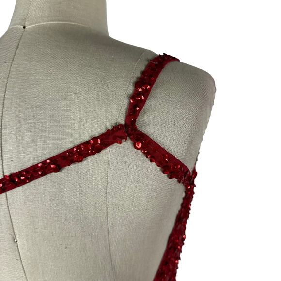 MAC DUGGAL 10711 Red One Shoulder Sequin Gown Women's Size 2 NWT - Picture 8 of 11